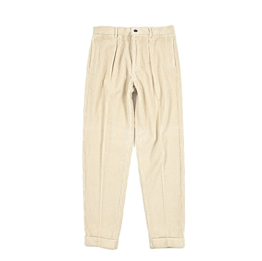BERWICH “CHIAIA LONG-GD” コットン100% 太畝コーデュロイワンタックパンツ