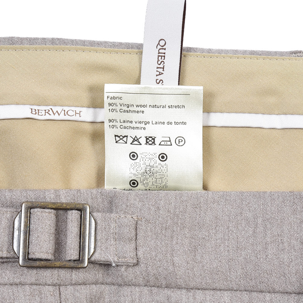 BERWICH “LUX RETRO LONG” カシミヤ混ウール ワンタックスラックス