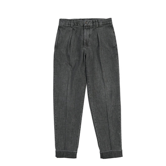 BERWICH “CHIAIA LONG-GD” コットン100%デニム ワンタックスラックス