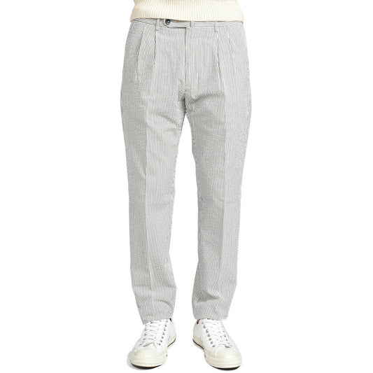GTA “LUCA” コットン100% シアサッカー レギュラーフィットパンツ