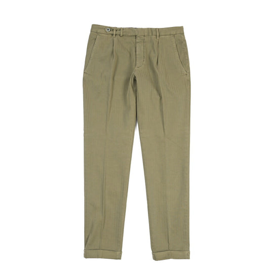 GTA “BYRON” ストレッチコットン ワンタックヘリンボーンパンツ / SLIM / メンズ