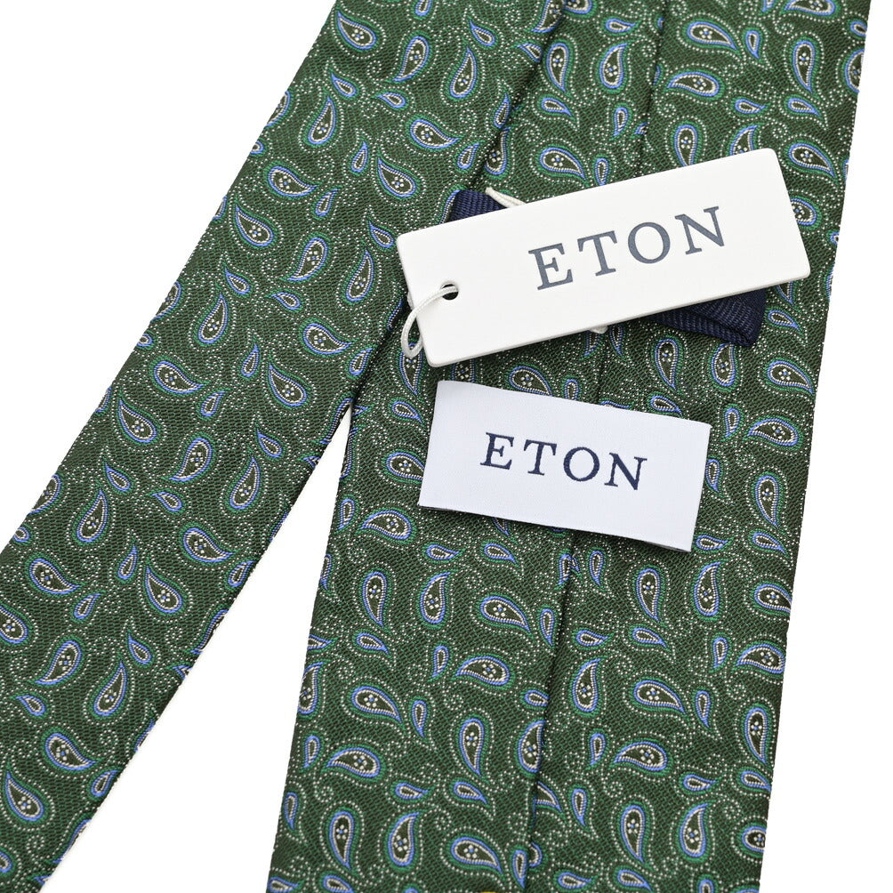 SALE|ETON シルク100% ペイズリー柄ネクタイ