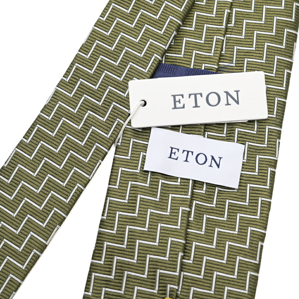 SALE|ETON シルク100% 幾何柄ネクタイ