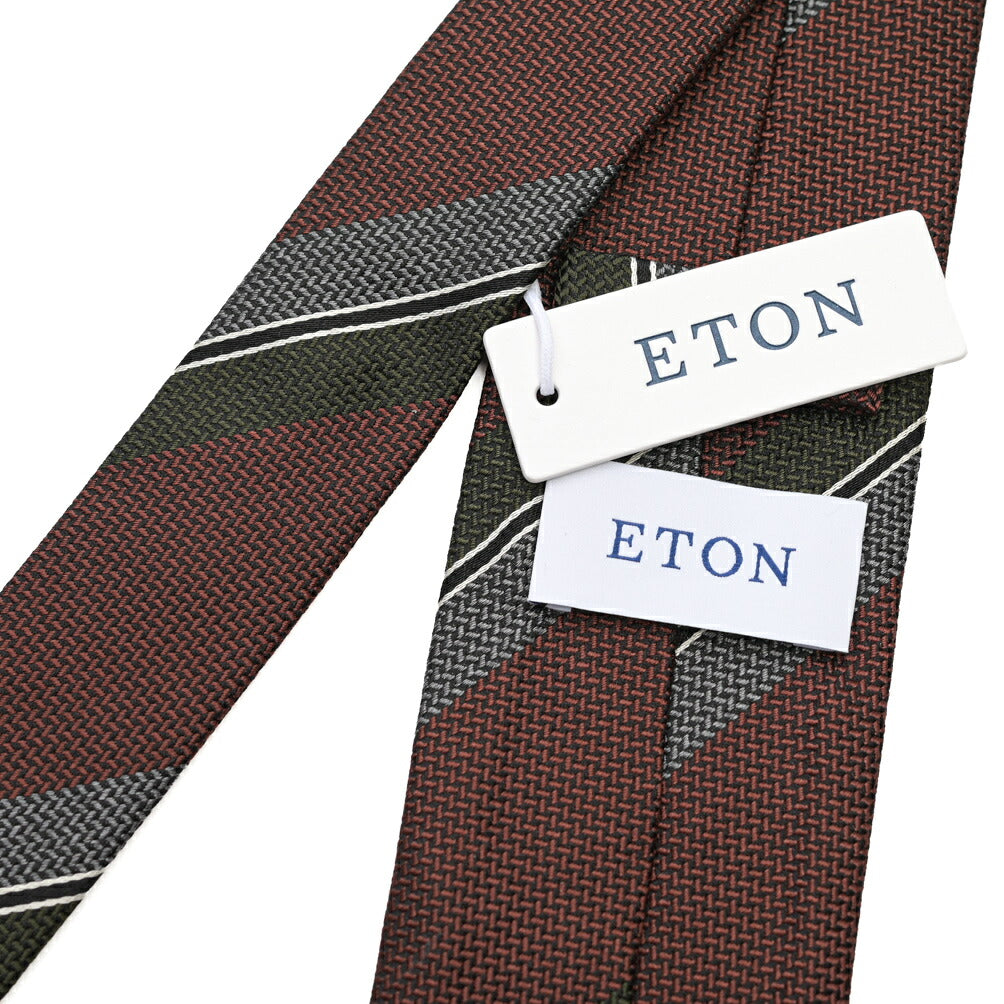 SALE|ETON シルク100% レジメンタル柄ネクタイ