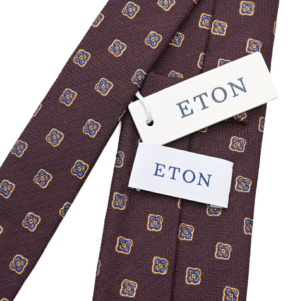 SALE|ETON ウール混シルク 小紋柄ネクタイ