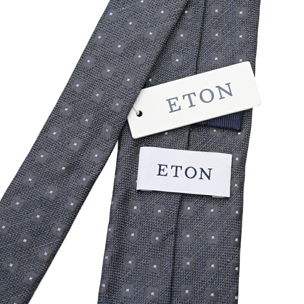 SALE|ETON リネン混シルク 小紋柄ネクタイ