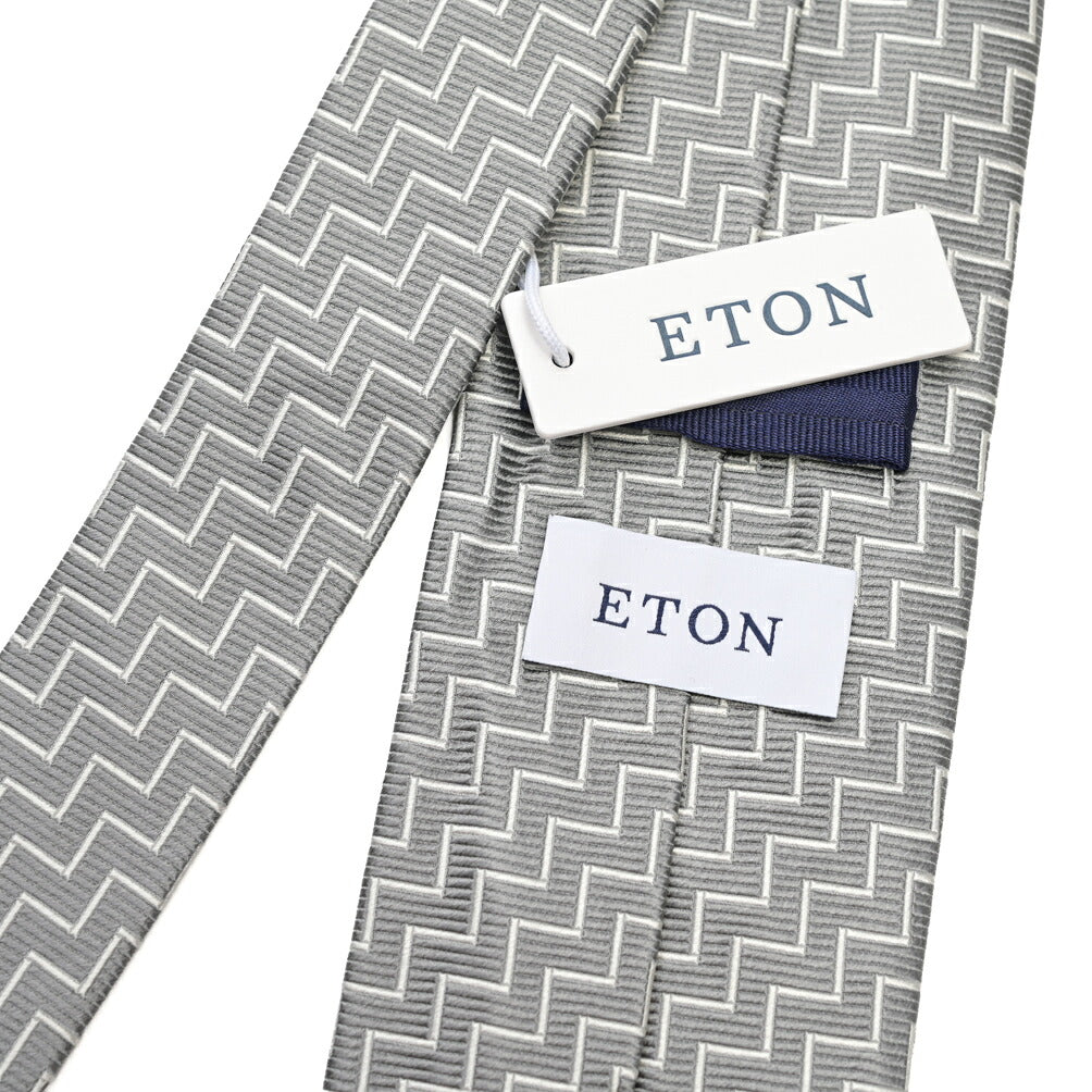 SALE|ETON シルク100% 幾何柄ネクタイ