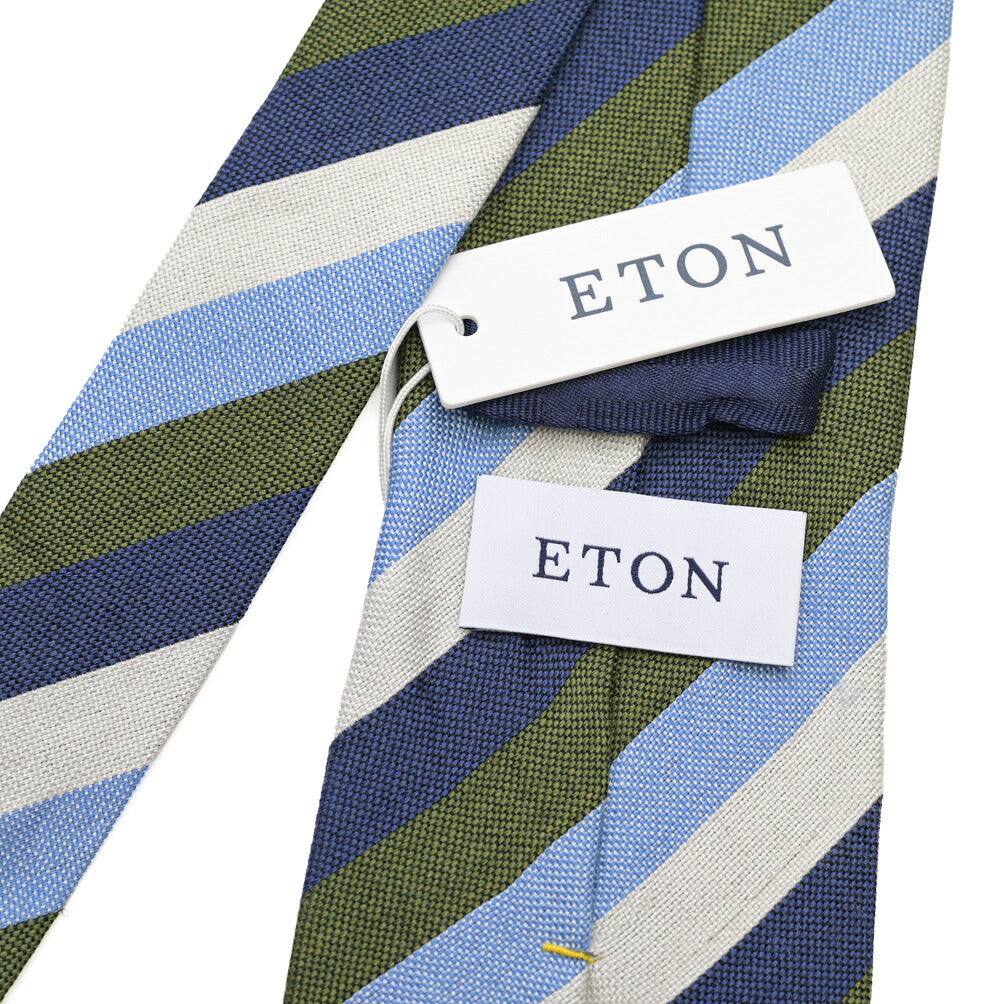SALE|ETON ウール混シルク レジメンタルネクタイ