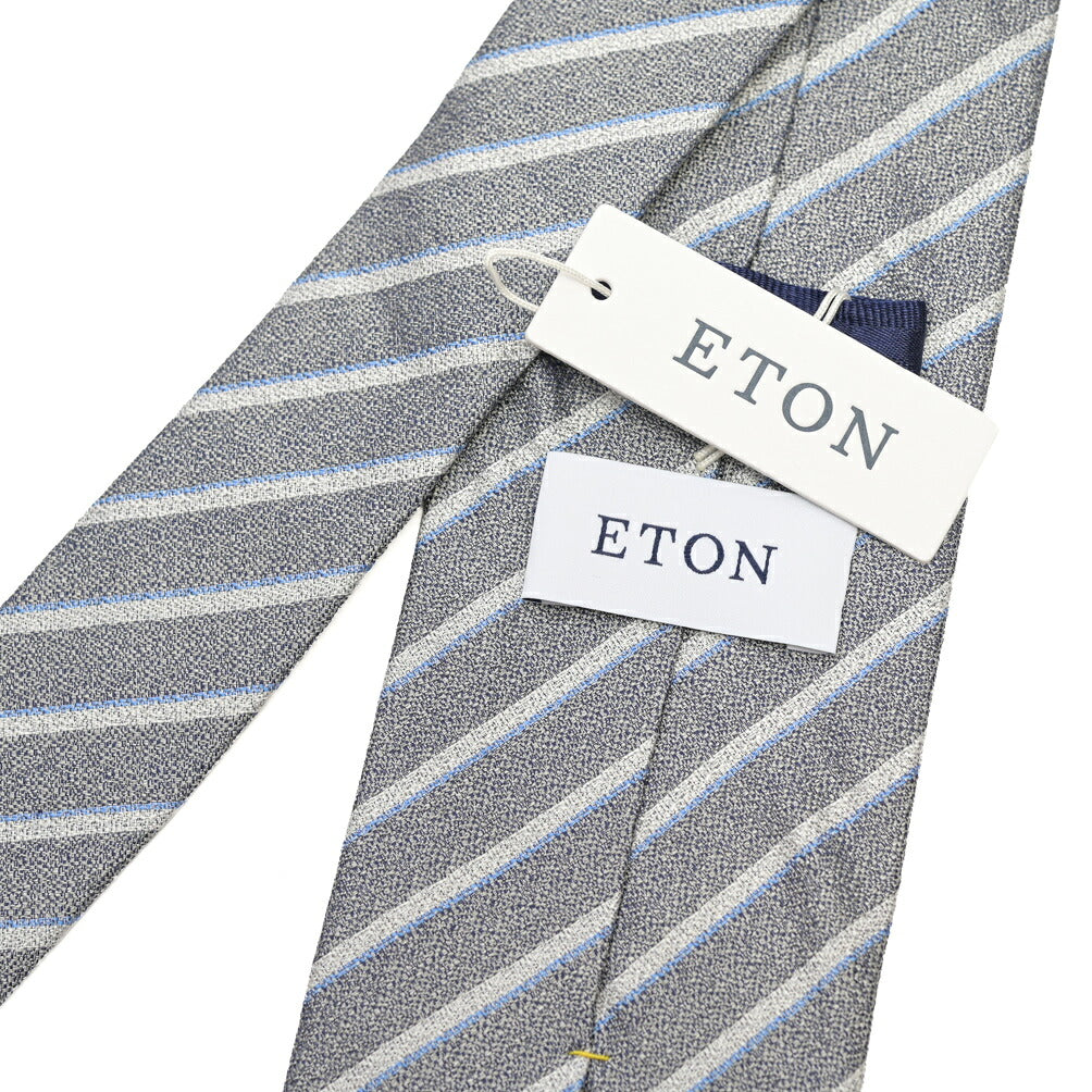 ETON シルク100% レジメンタル柄ネクタイ