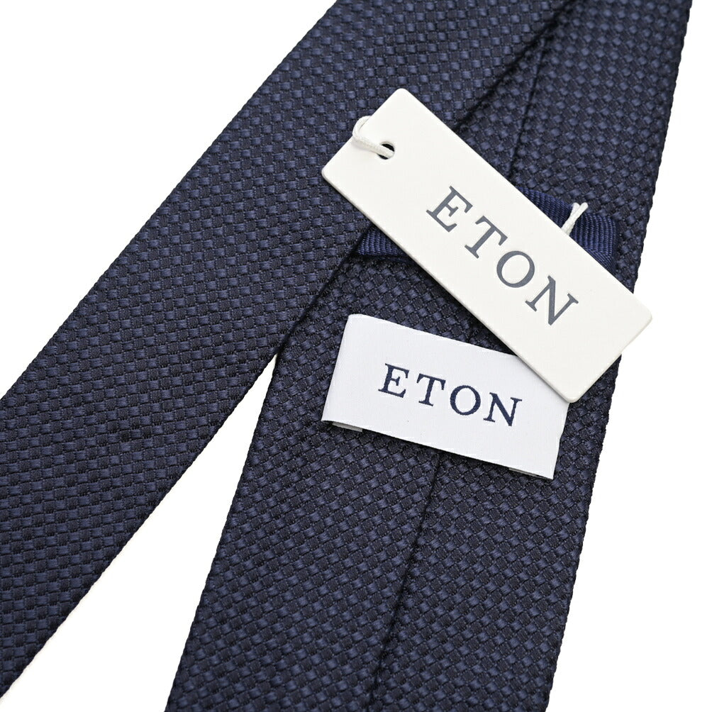 ETON シルク100% 織柄ネクタイ