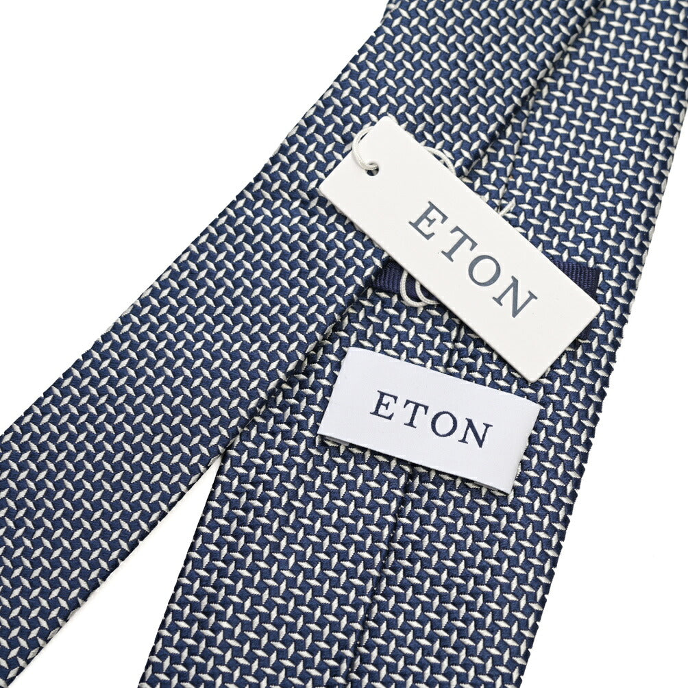 ETON シルク100% 織柄ネクタイ