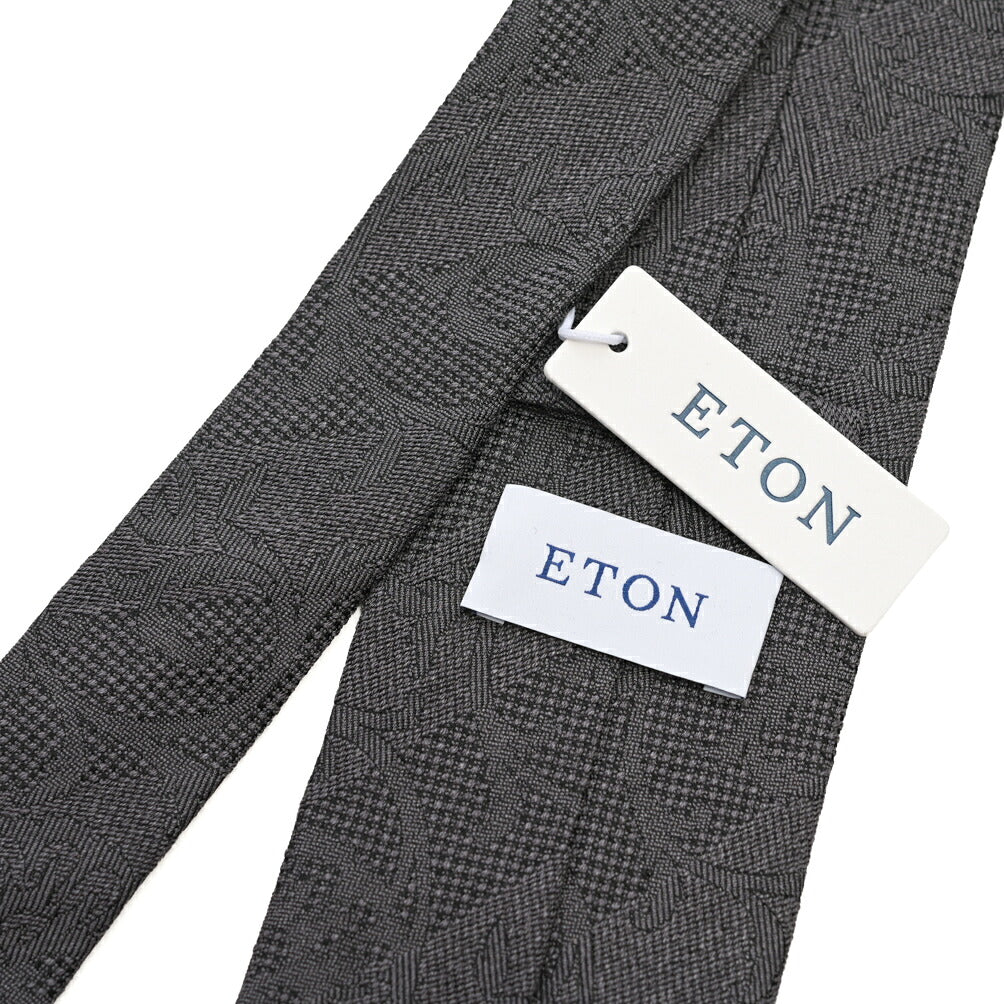 ETON シルク100% 総柄ネクタイ
