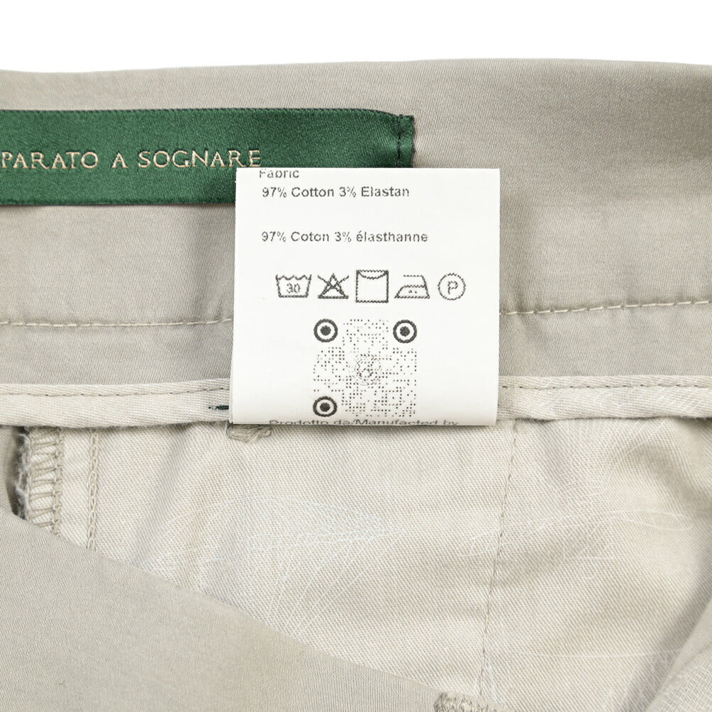 SUMMER SALE|BERWICH “DAB FF CROP-GD” ストレッチコットン ノータックチノパンツ