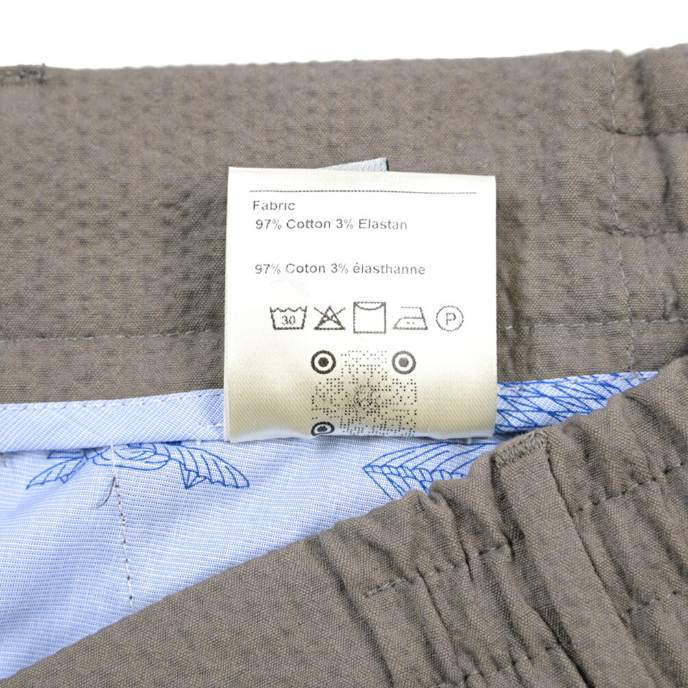 SUMMER SALE|BERWICH “SPIAGGIA 1P” ストレッチコットン ドローコード付きシアサッカーパンツ