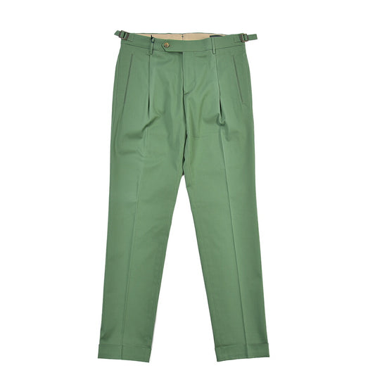 BERWICH “RETRO LONG” ストレッチコットン ワンタックパンツ