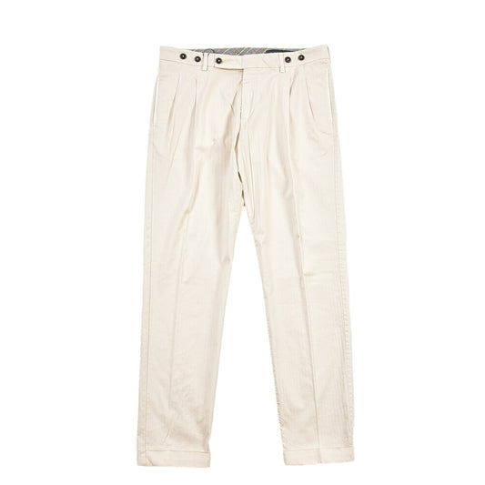 BERWICH “BARBER LONG-GD” ストレッチコットン ツータックチノパンツ