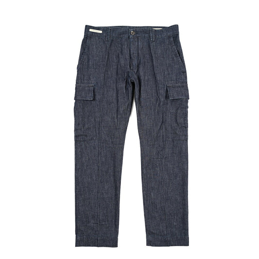 YCHAI “ROBUSTO” コットン100%デニム カーゴパンツ / TAPERED FIT