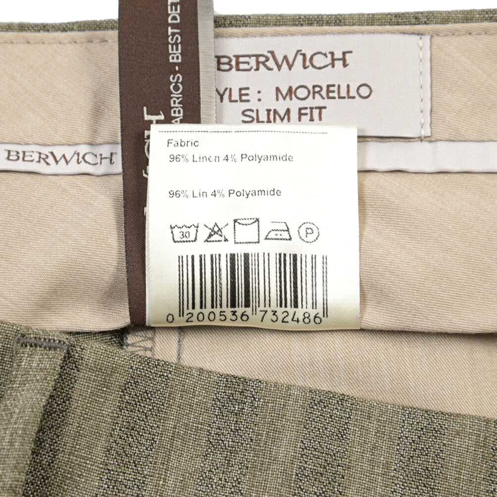 SUMMER SALE|26SS BERWICH “MORELLO” リネン混 ノータックスリムパンツ