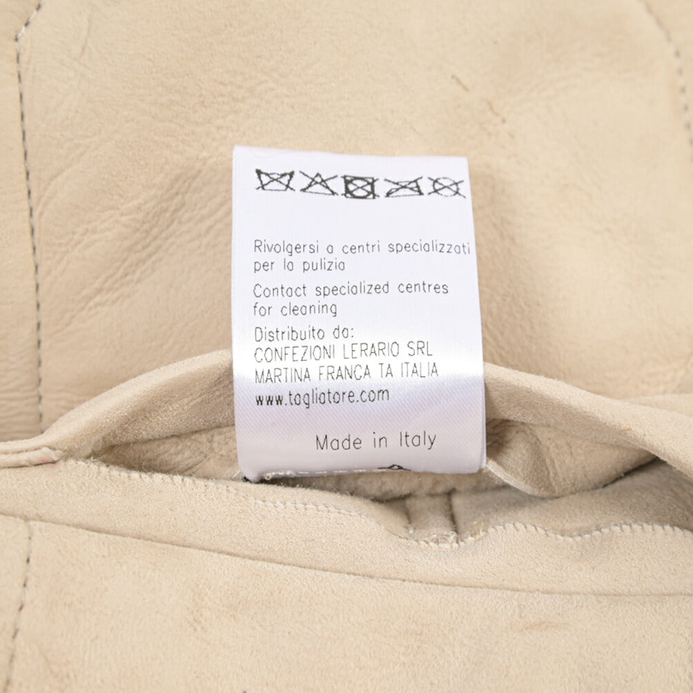26-27AW TAGLIATORE “BOW” ラムレザー100% ムートンジャケット