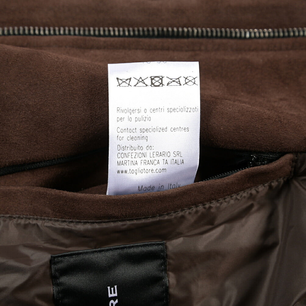 26-27AW TAGLIATORE “MASSEY” ラムレザー100% スタンドカラー中綿ブルゾン