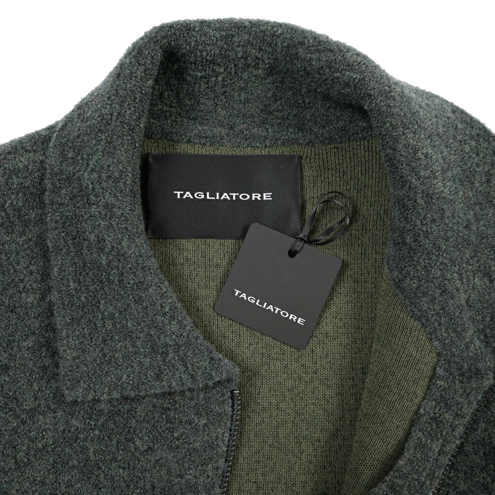 26-27AW TAGLIATORE “KEID” コットン混ウール ニットブルゾン