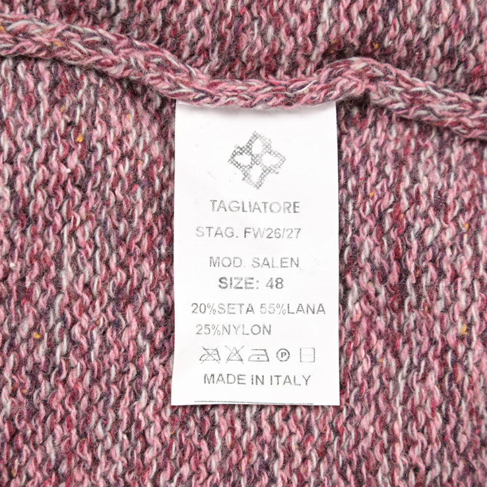26-27AW TAGLIATORE “SALEN” シルク混ウール ローゲージメランジニットセーター