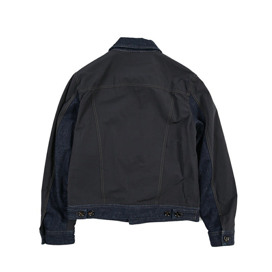 MOORER “DANTAS” デニム×ポリエステル トラックジャケット