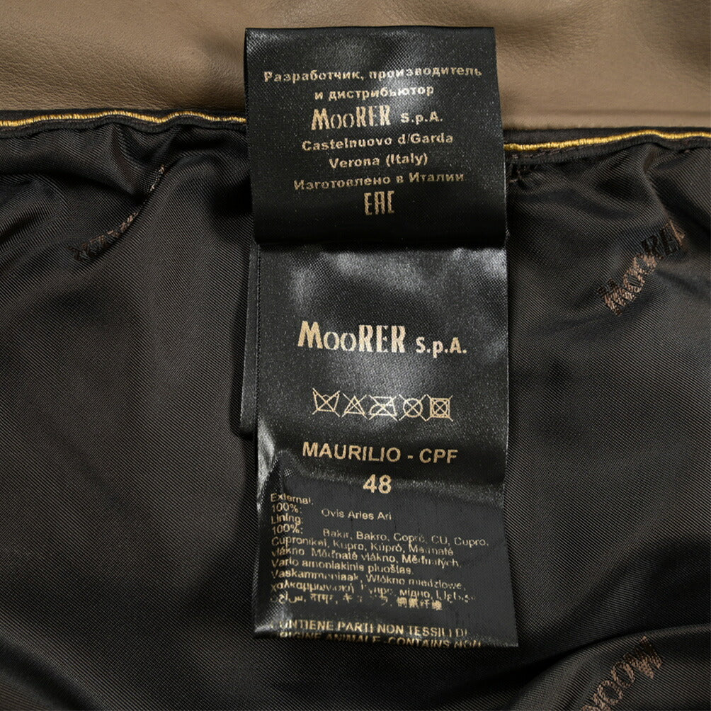 MOORER “MAURILIO-CPF” ラムレザー100% スエードレザージャケット MA-1