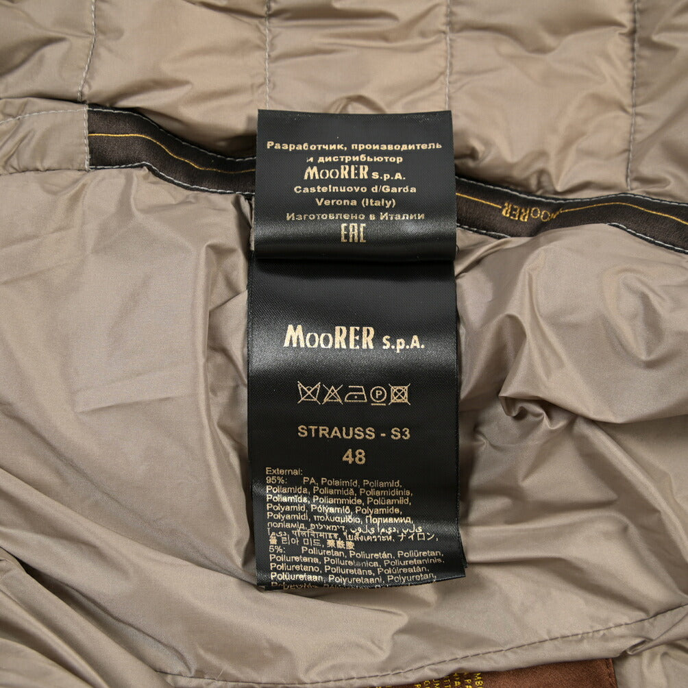 MOORER “STRAUSS-S3” 高機能ストレッチナイロン ダウンブルゾン / ACQUA RESISTANT(撥水)
