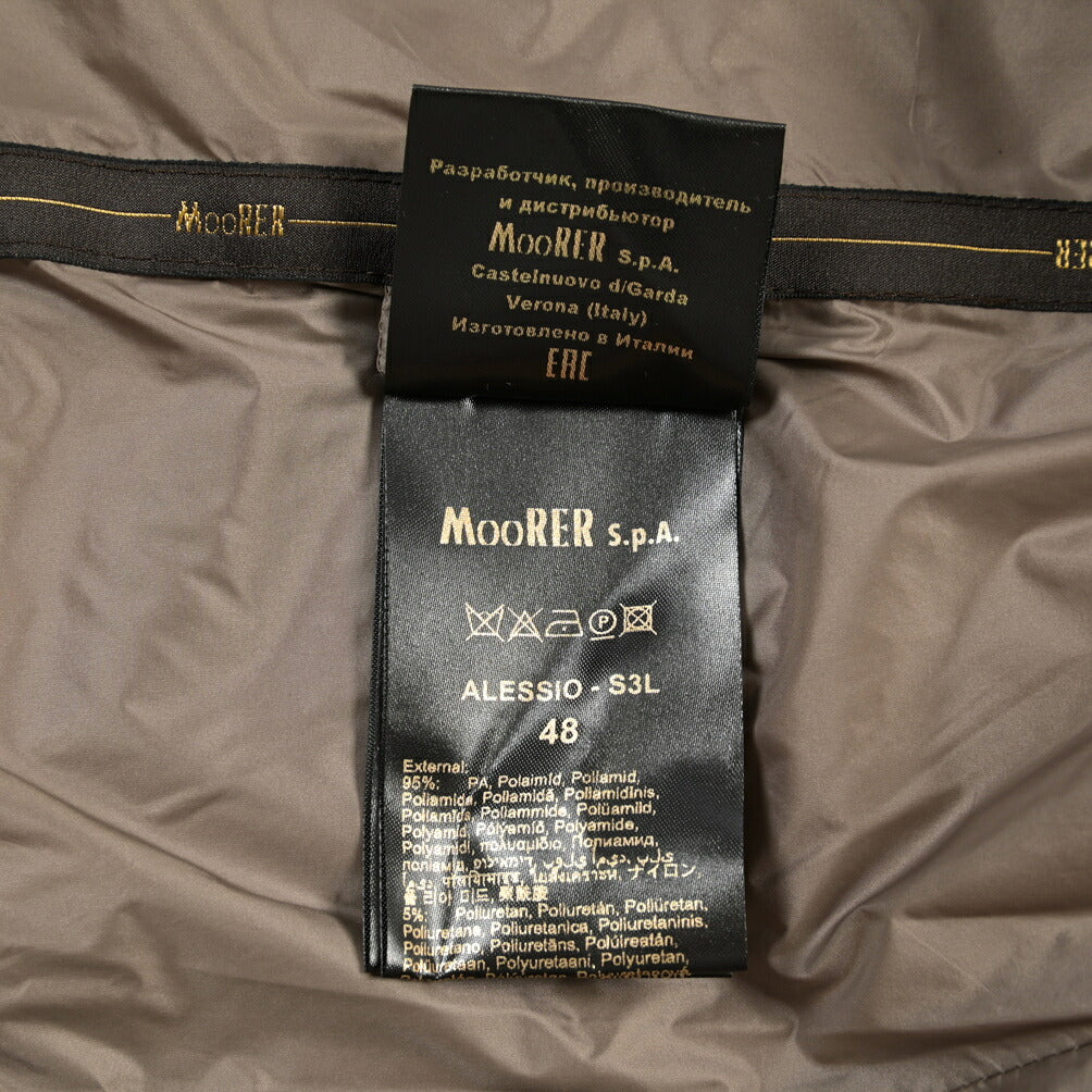 MOORER “ALESSO-S3L” 着脱可能フード付き 2WAYダウンジャケット