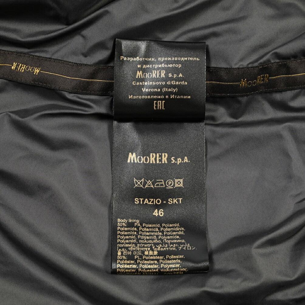 MOORER “STAZIO-SKT” ポリエステル100% 中綿入りスタンドカラーブルゾン / ACQUA PROOF (防水)