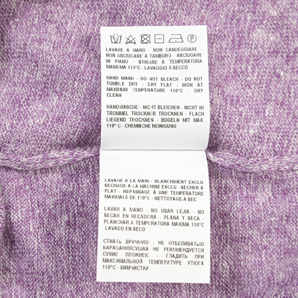 GRAN SASSO リネン100% クルーネック半袖ニットTシャツ