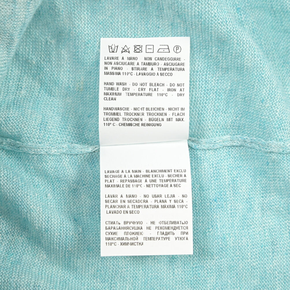 GRAN SASSO リネン100% ハイゲージクルーネック半袖ニットTシャツ