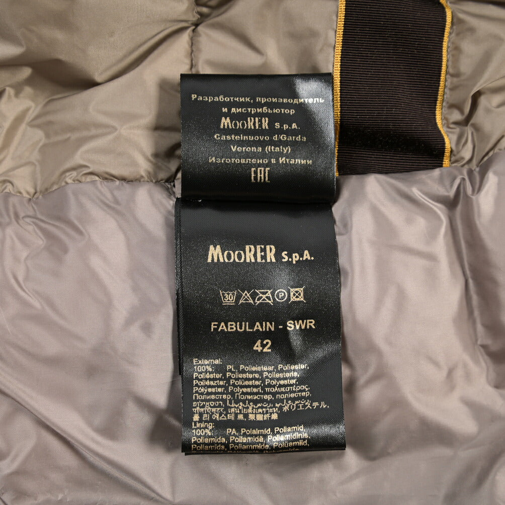 MOORER “FABULA-CZI” 異素材コンビ 3WAYスタンドカラーダウンコート / レディース