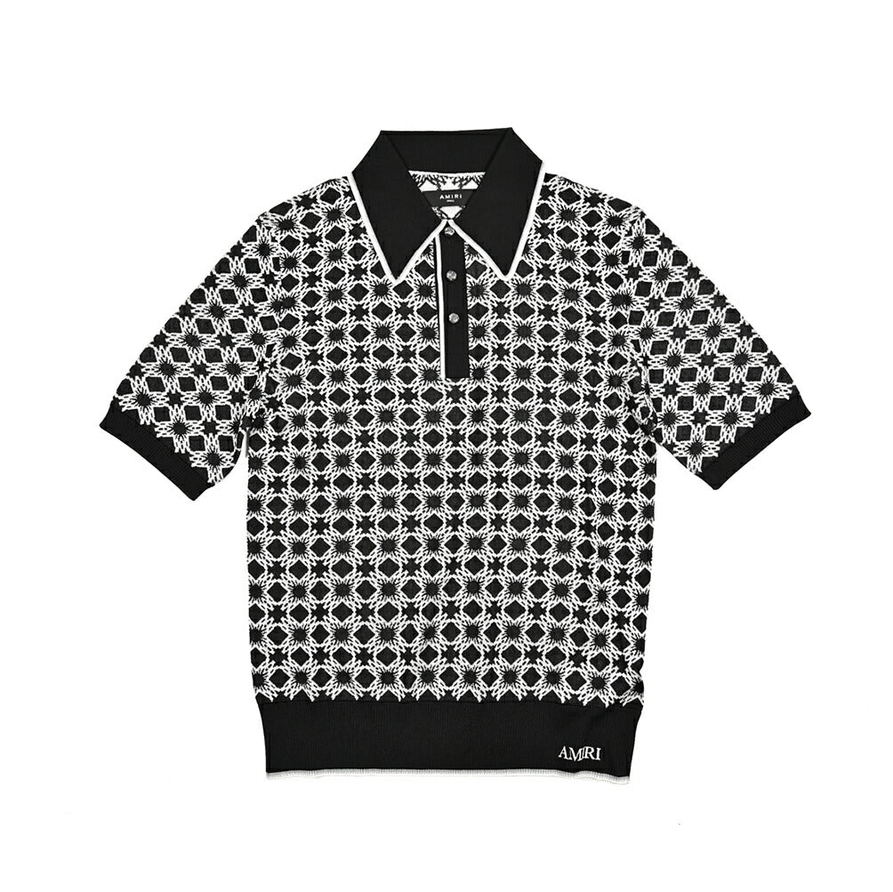 SALE｜AMIRI アミリ / ビスコース100% 半袖ニットポロシャツ / メンズ