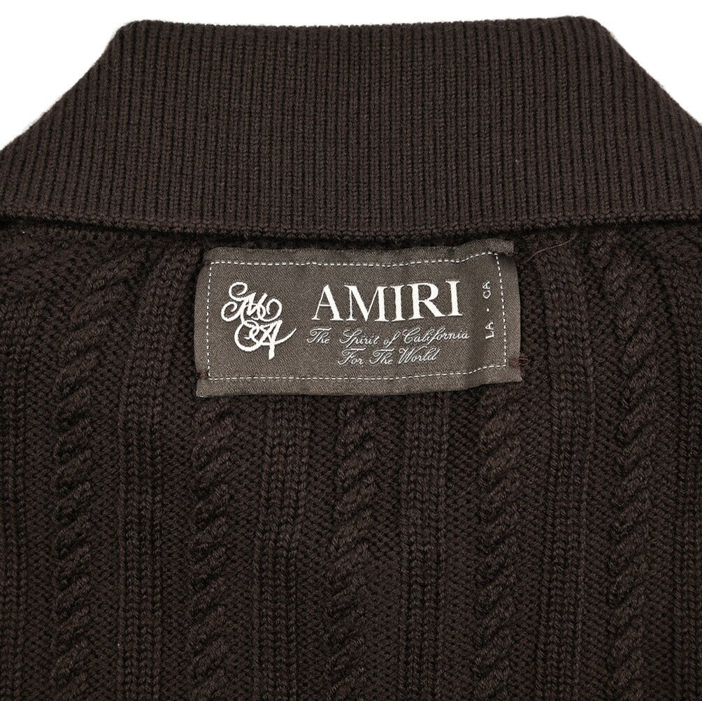 AMIRI ウール100% 襟付きニットカーディガン|430573-S|GUARDAROBA MILANO OFFICIAL STORE