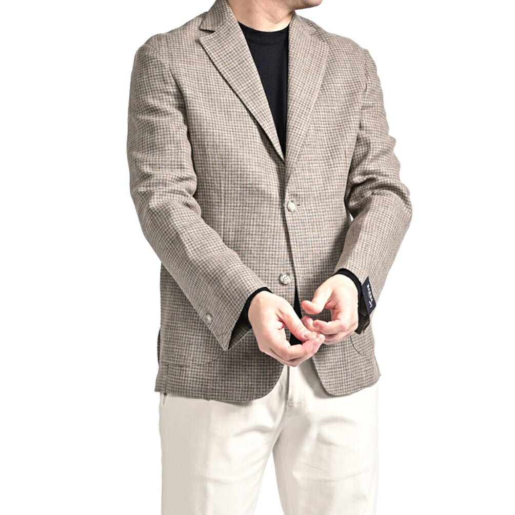 BARBA ウール混リネン 2Bシングルテーラードジャケット / EASY J MONO|434191|GUARDAROBA MILANO OFFICIAL STORE