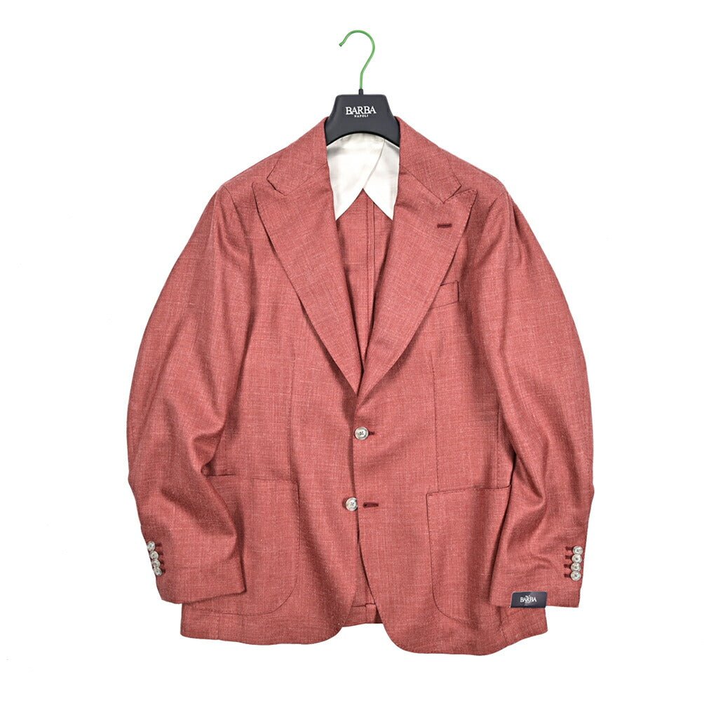 新品・未使用・タグ付き Barba バルバ テーラードジャケット 紺 SALE｜BARBA バルバ / JACKET PL リネン混ヴァージンウール 2Bシングル