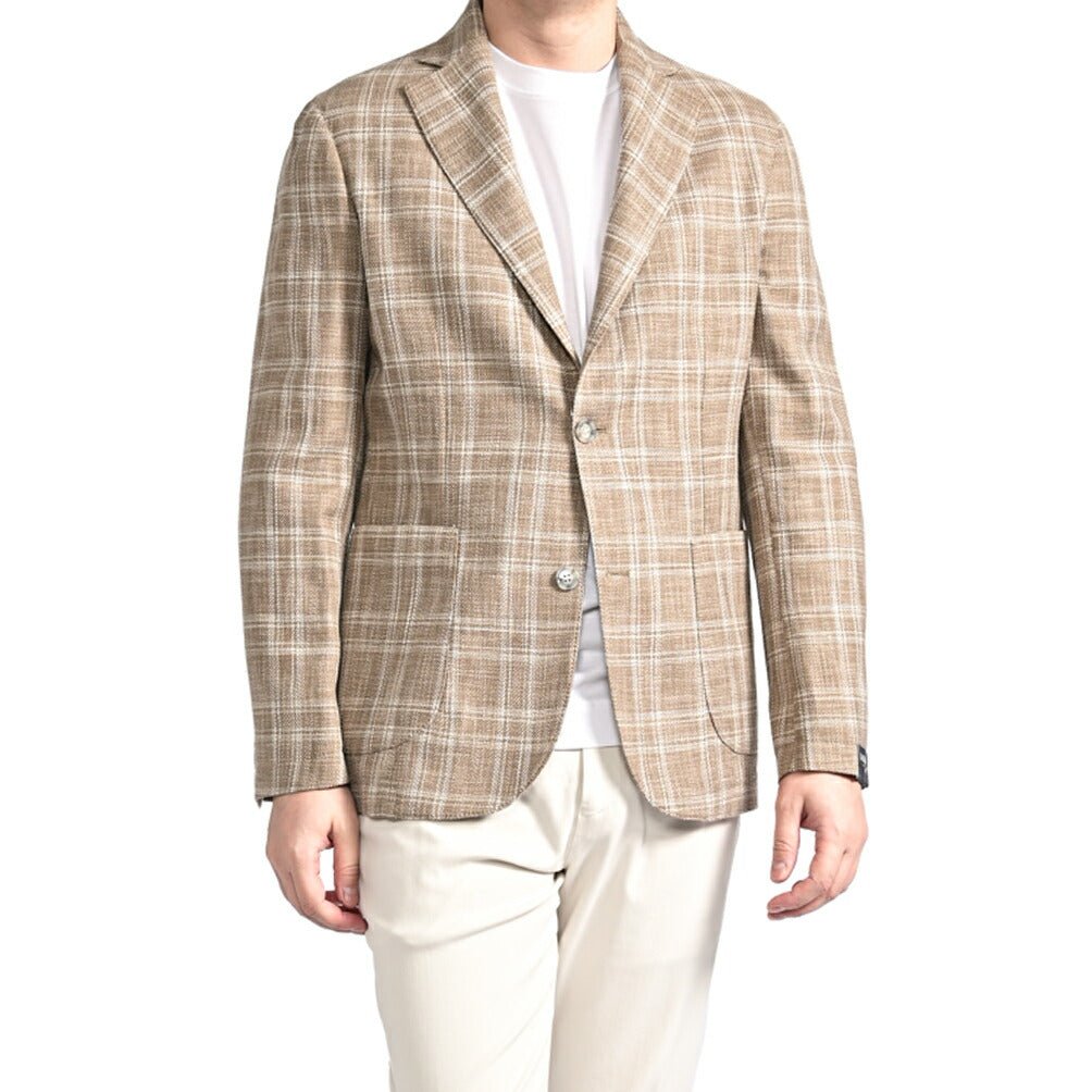 BARBA コットンシルク混ウール 2Bシングルテーラードジャケット Loro Piana ロロピアーナ製生地 (SUMMERTIME) / EASY J MONO|434187-48|GUARDAROBA MILANO OFFICIAL STORE