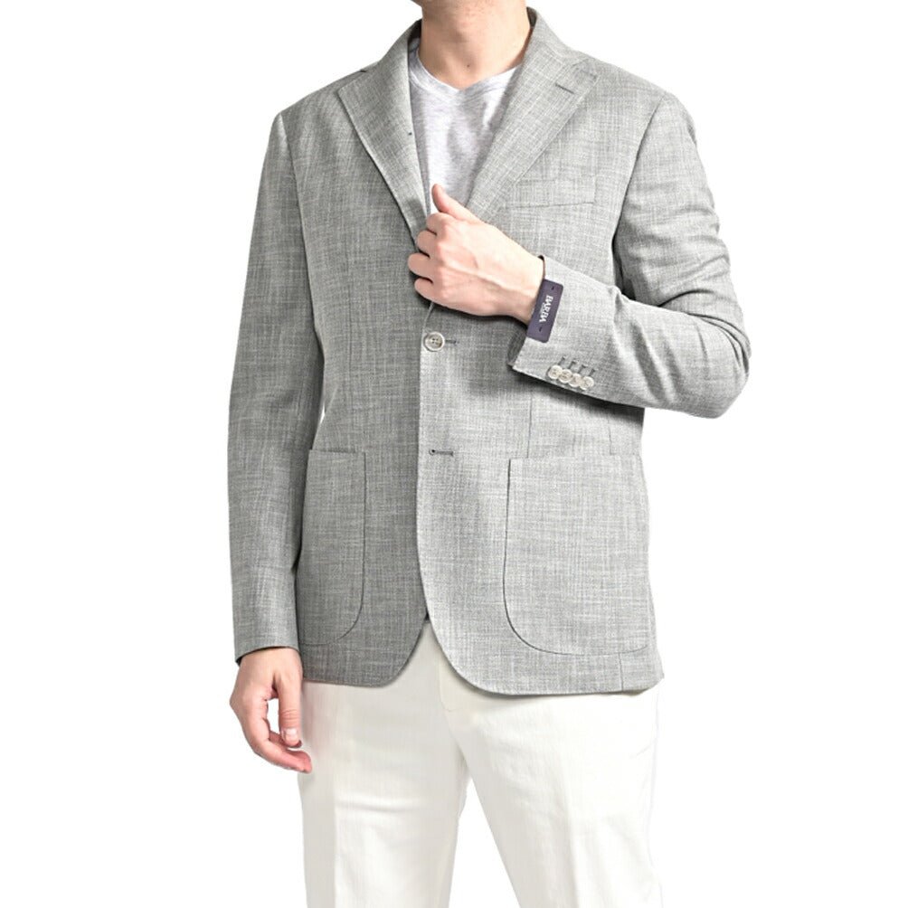 BARBA ウール混コットン 段返り3Bシングルテーラードジャケット / JACKET JIMMY|434130-48|GUARDAROBA MILANO OFFICIAL STORE