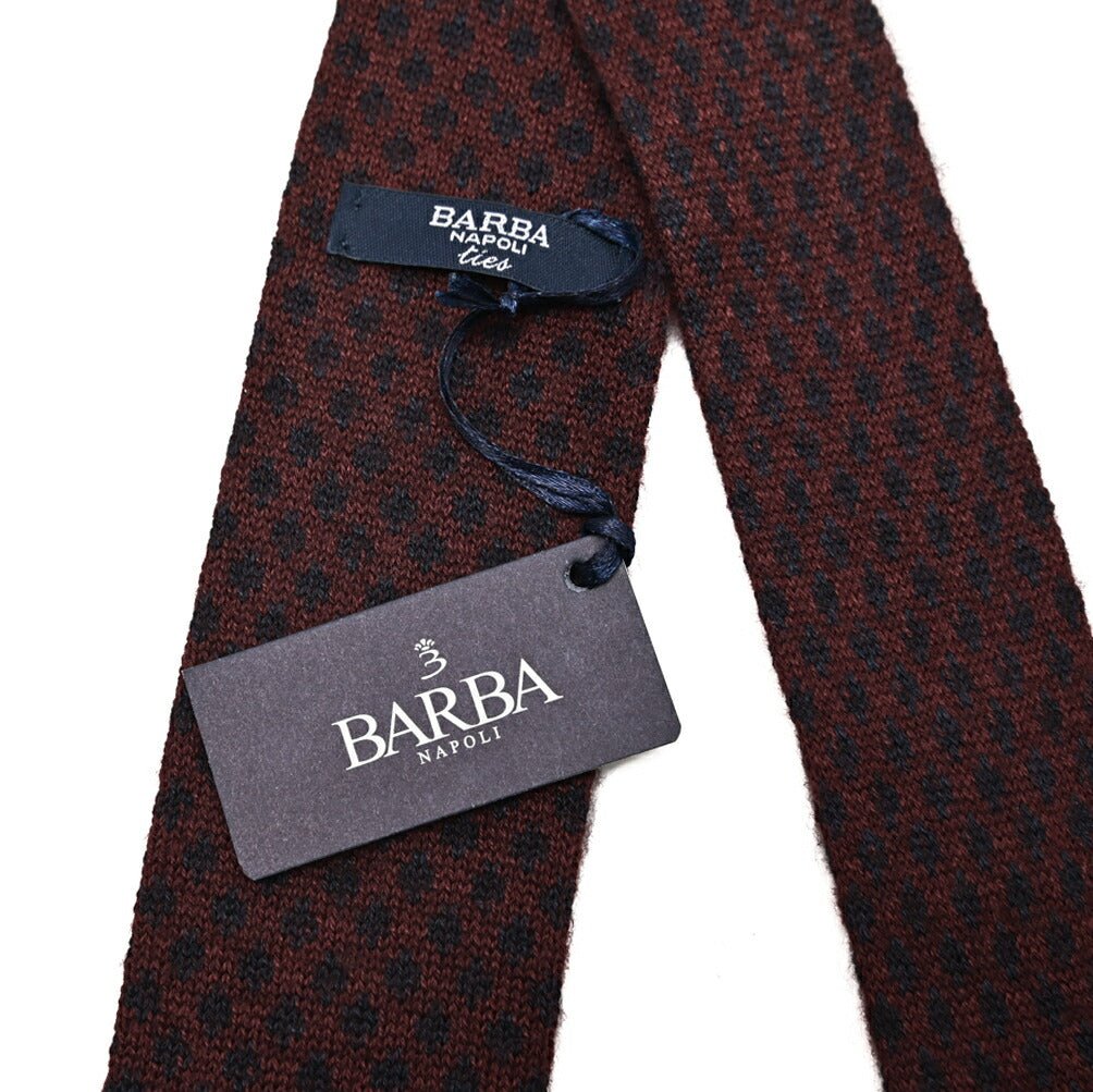 BARBA カシミヤ混シルク 幾何柄ネクタイ ニットタイ|428523|GUARDAROBA MILANO OFFICIAL STORE