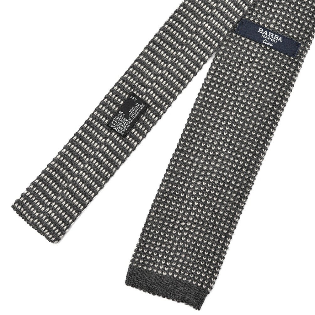 BARBA カシミヤ混シルク ピンドット柄ネクタイ ニットタイ|428542|GUARDAROBA MILANO OFFICIAL STORE