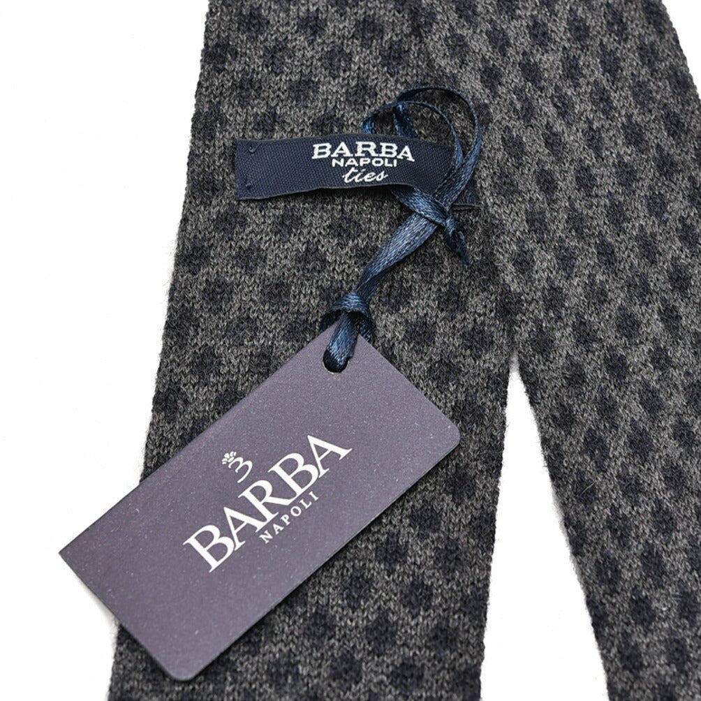 BARBA カシミヤ混シルク 幾何柄 ネクタイ ニットタイ|428548|GUARDAROBA MILANO OFFICIAL STORE