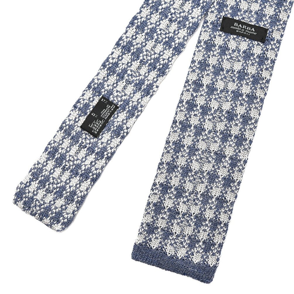 BARBA リネン混シルク 総柄ネクタイ ニットタイ / cucito a mano 手縫い仕立て|428554|GUARDAROBA MILANO OFFICIAL STORE