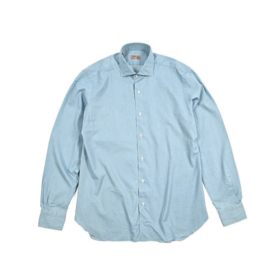BARBA DANDYLIFE コットン100% ホリゾンタルカラーデニムシャツ|435635|GUARDAROBA MILANO OFFICIAL STORE