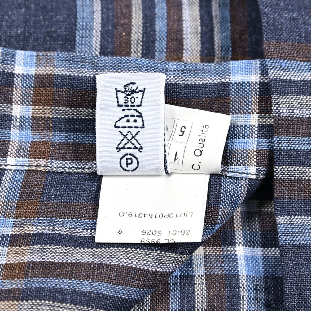 BARBA DANDYLIFE リネン100% ホリゾンタルカラーシャツ|435674|GUARDAROBA MILANO OFFICIAL STORE