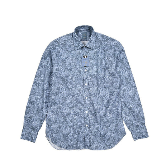 BARBA DANDYLIFE リネン混コットン ワイドカラーシャツ|435586|GUARDAROBA MILANO OFFICIAL STORE