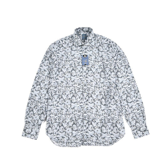 BARBA DANDYLIFE リネン混コットン ホリゾンタルカラーシャツ|435594|GUARDAROBA MILANO OFFICIAL STORE