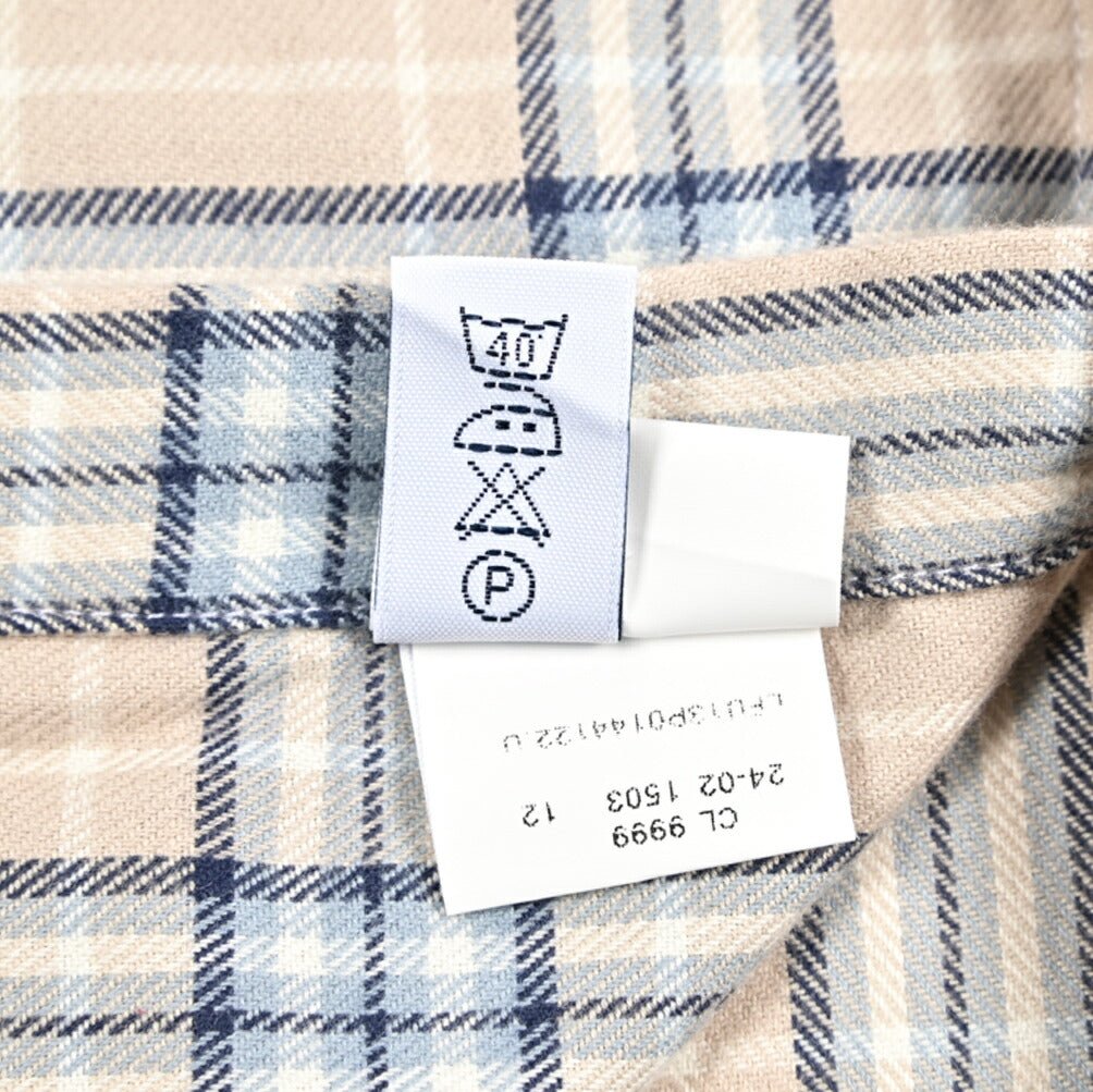 BARBA DANDYLIFE コットンフランネル ホリゾンタルカラーシャツ / The Vintage Shirt|435688|GUARDAROBA MILANO OFFICIAL STORE