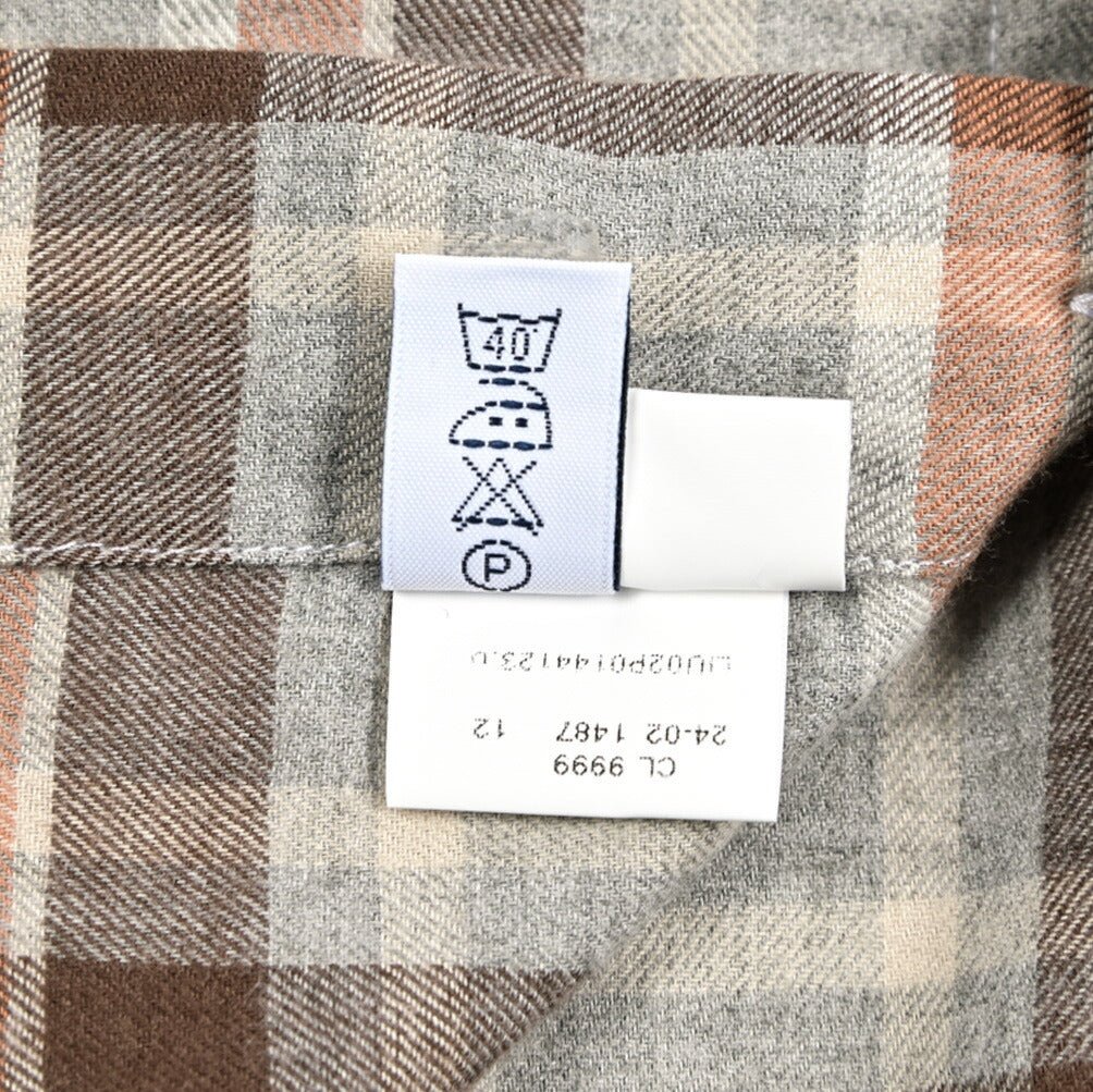 BARBA DANDYLIFE コットンフランネル ホリゾンタルカラーシャツ / The Vintage Shirt|435689|GUARDAROBA MILANO OFFICIAL STORE